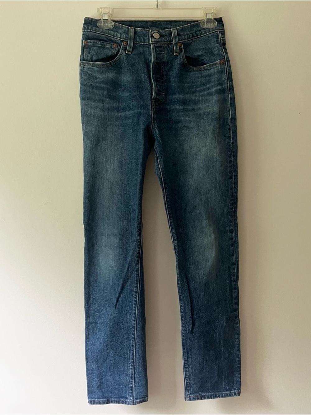 Levi's 501 Straight Leg Jeans 27 Button Fly Classic High Rise Denim